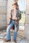 Womens, Tundra Kantha Duster, reversible, handmade from 100% cotton recycled Vintage fabrics, in Lior