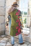 Womens, Tundra Kantha Duster, reversible, handmade from 100% cotton recycled Vintage fabrics, in Lior