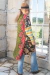 Womens, Tundra Kantha Duster, reversible, handmade from 100% cotton recycled Vintage fabrics, in Lior