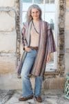 Womens, Kantha Dust Coat, reversible, handmade from 100% cotton recycled Vintage fabrics, in Amric