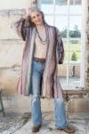 Womens, Kantha Dust Coat, reversible, handmade from 100% cotton recycled Vintage fabrics, in Amric