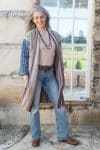 Womens, Kantha Dust Coat, reversible, handmade from 100% cotton recycled Vintage fabrics, in Amric