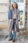 Womens, Kantha Dust Coat, reversible, handmade from 100% cotton recycled Vintage fabrics, in Amric