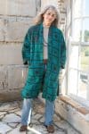 Womens, Kantha Dust Coat, reversible, handmade from 100% cotton recycled Vintage fabrics, in Aziel