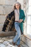 Womens, Kantha Dust Coat, reversible, handmade from 100% cotton recycled Vintage fabrics, in Aziel