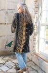 Womens, Kantha Dust Coat, reversible, handmade from 100% cotton recycled Vintage fabrics, in Aziel