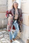 Womens, Kantha Dust Coat, reversible, handmade from 100% cotton recycled Vintage fabrics, in Tavi