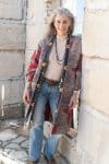 Womens, Kantha Dust Coat, reversible, handmade from 100% cotton recycled Vintage fabrics, in Tavi