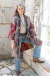 Womens, Kantha Dust Coat, reversible, handmade from 100% cotton recycled Vintage fabrics, in Tavi