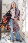 Womens, Kantha Dust Coat, reversible, handmade from 100% cotton recycled Vintage fabrics, in Tavi