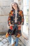Womens, Kantha Dust Coat, reversible, handmade from 100% cotton recycled Vintage fabrics, in Tavi