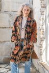 Womens, Kantha Dust Coat, reversible, handmade from 100% cotton recycled Vintage fabrics, in Amba