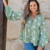 Indira Blouse - Evergreen