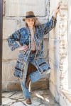 Womens, Kantha Dust Coat, reversible, handmade from 100% cotton recycled Vintage fabrics, in Sitar