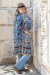 Womens, Kantha Dust Coat, reversible, handmade from 100% cotton recycled Vintage fabrics, in Sitar