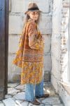 Womens, Kantha Dust Coat, reversible, handmade from 100% cotton recycled Vintage fabrics, in Sitar