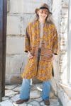 Womens, Kantha Dust Coat, reversible, handmade from 100% cotton recycled Vintage fabrics, in Sitar