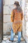 Womens, Kantha Dust Coat, reversible, handmade from 100% cotton recycled Vintage fabrics, in Sitar
