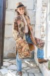 Womens, Kantha Dust Coat, reversible, handmade from 100% cotton recycled Vintage fabrics, in Bria