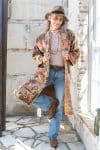 Womens, Kantha Dust Coat, reversible, handmade from 100% cotton recycled Vintage fabrics, in Bria