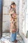 Womens, Kantha Dust Coat, reversible, handmade from 100% cotton recycled Vintage fabrics, in Bria