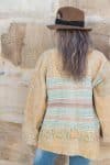 Womens, Rustic Kantha Jacket, handmade from 100% cotton recycled Vintage fabrics, in Romi