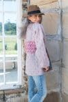 Womens, Rustic Kantha Jacket, handmade from 100% cotton recycled Vintage fabrics, in Demi