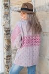 Womens, Rustic Kantha Jacket, handmade from 100% cotton recycled Vintage fabrics, in Demi