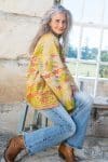 Womens, Rustic Kantha Jacket, handmade from 100% cotton recycled Vintage fabrics, in Rustic 60's - Fenn