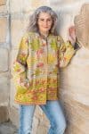 Womens, Rustic Kantha Jacket, handmade from 100% cotton recycled Vintage fabrics, in Rustic 60's - Fenn