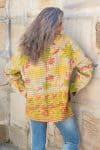 Womens, Rustic Kantha Jacket, handmade from 100% cotton recycled Vintage fabrics, in Rustic 60's - Fenn
