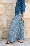 Womens, Apanna Pants, 100% cotton, hand block print. In natural Indigo Jiva print.