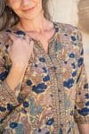Womens, Apanna Pants, 100% cotton, hand block prints, in natural Indigo Tonic print