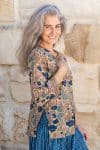 Womens, Apanna Pants, 100% cotton, hand block prints, in natural Indigo Tonic print