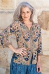 Womens, Apanna Pants, 100% cotton, hand block prints, in natural Indigo Tonic print