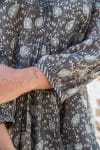 Womens, Kora blouse, full sleeve, 100% cotton, hand block print. In natural Kassis Raga print.