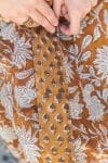 Womens, Tula Coat, full sleeve, 100% cotton, hand block print. In copper brown - Masala print