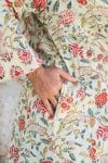 Womens, Tula Coat, full sleeve, 100% cotton, hand block print. In sepia floral - Rumi print.