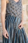 Womens, Apanna Pants, 100% cotton, hand block prints, in natural Indigo Terra print