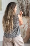 Womens Tops, 100% Cotton, Hand Block Print, Summer. Lola in earthy tones, Dandelion.