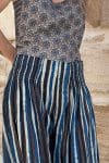 Womens, Apanna Pants, 100% cotton, hand block prints, in natural Indigo Terra print