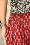 Womens, Apanna Pants, 100% cotton, hand block prints, in natural Natural Red - Henna Floret