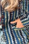 Womens, Tilbra Jacket, long sleeve, 100% cotton corduroy, hand block print. In natural earthy forest tones. Lazulite