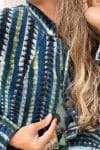 Womens, Tilbra Jacket, long sleeve, 100% cotton corduroy, hand block print. In natural earthy forest tones. Lazulite