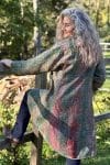 Womens, Tundra Kantha Duster, reversible, handmade from 100% cotton recycled Vintage fabrics, in Thara