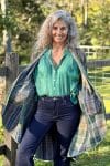 Womens, Tundra Kantha Duster, reversible, handmade from 100% cotton recycled Vintage fabrics, in Thara
