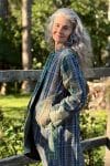 Womens, Tundra Kantha Duster, reversible, handmade from 100% cotton recycled Vintage fabrics, in Thara