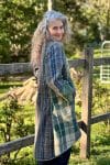 Womens, Tundra Kantha Duster, reversible, handmade from 100% cotton recycled Vintage fabrics, in Thara