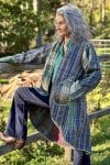 Womens, Tundra Kantha Duster, reversible, handmade from 100% cotton recycled Vintage fabrics, in Thara