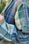 Womens, Tundra Kantha Duster, reversible, handmade from 100% cotton recycled Vintage fabrics, in Thara